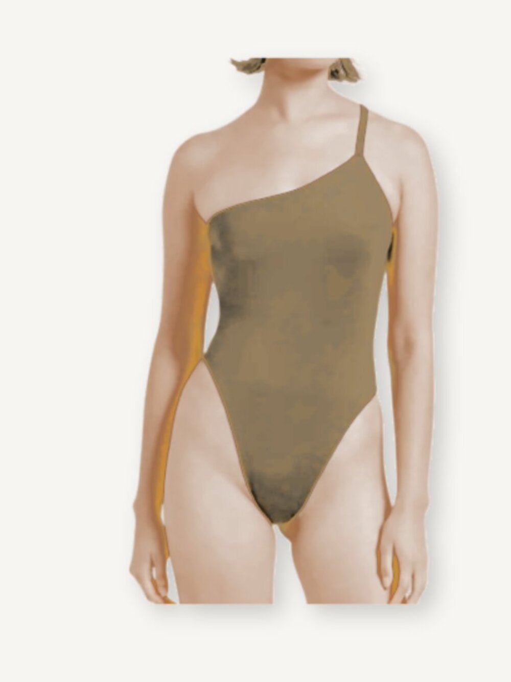 NWT MYRA SWIM Cedar Brown 'Benita' Swim One Piece with Asymmetrical Back XS